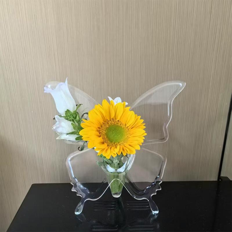 Creative Butterfly Vase Flowers Pot Desk Decoration Flower Arrangement Butterfly Decorative Floral Vases Room Aesthetic Decor