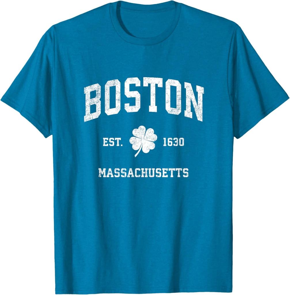 Boston Massachusetts Vintage Shamrock Sports Vintage Unisex T-Shirt