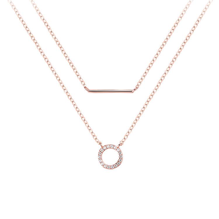 Двухслойное ожерелье, женская цепочка на ключицу, простой темперамент, кулон с нишевым дизайном, высококачественная летняя цепочка на шею