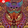 Diamond Mosaic Sale Owl Diamond Painting Round Stones Animals Pictures