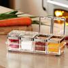 4 шт. / комплект коробка для приправ кухонный органайзер коробки для хранения специй банка для приправ прозрачная бутылка для сахара соли ZM916