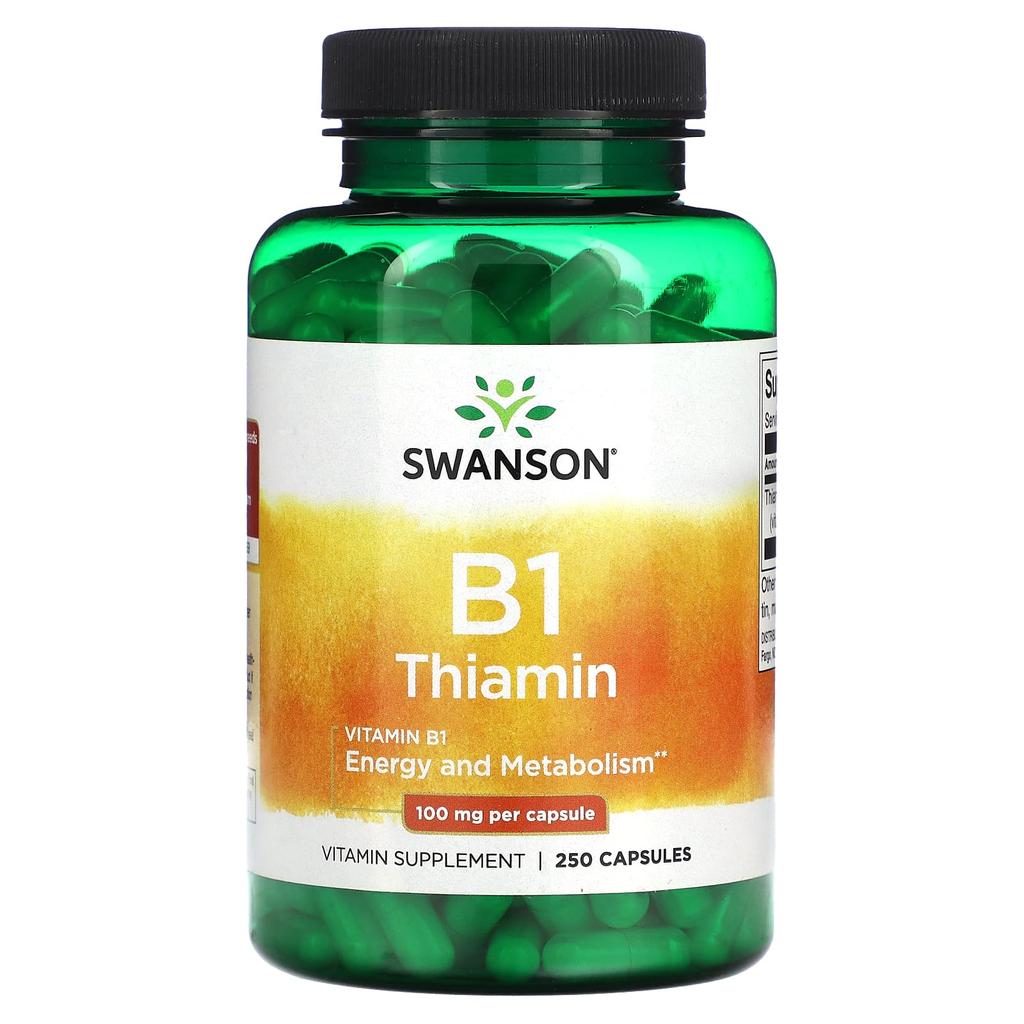 Swanson B1, Тиамин, 100 мг, 250 капсул