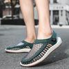 Модные легкие уличные кроссовки Новые мужские дышащие сетчатые сандалии Слипоны Пляжные ручной работы Балетки Летняя спортивная обувь для мужчин