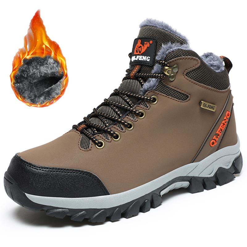 36-47 зимние мужские высокие кроссовки для активного отдыха из бархата женские походные ботинки большого размера с мехом теплые походные ботинки весна/осень