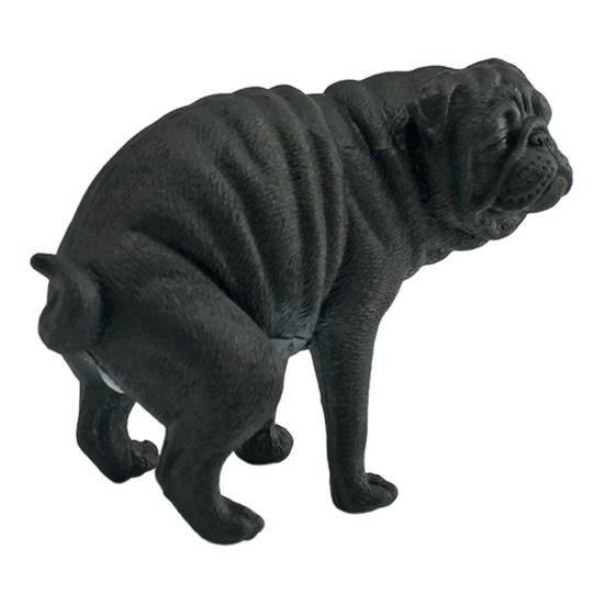 Имитация модели собаки ПВХ Спящий Какающий Мопс Сиба Фигурка Статуэтка Скульптура Украшение для дома офиса рабочего стола Детская образовательная игрушка-животное