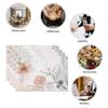 Акварельные цветочные салфетки-подставки в богемном стиле, ручная роспись, мягкие пастельные цветы, художественные салфетки для стола, декор для столовой и кухни, моющиеся