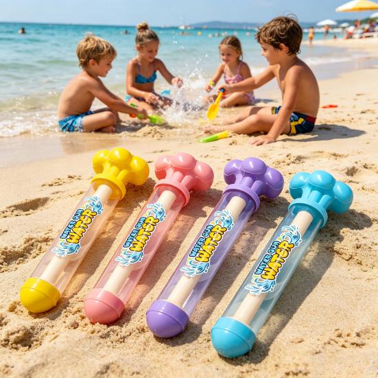 Распылитель воды выдвижной формы мультяшной формы Детская водная игрушка Многоразовый с круглой ручкой Игрушка-распылитель для игр в бассейне