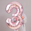 32\ Inch Giant Rose Gold Birthday Helium Foil Mylar Big Number Balloon Birthday Wedding Decorations HD