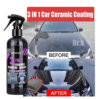 Керамическое покрытие для автомобиля Нанопокрытие для автомобиля Кристаллическое покрытие Жидкость Гидрофобное покрытие против царапин Покрытие для автомобильного воска Полировка автомобиля