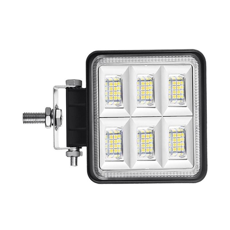 4-Inch Square White LED Work Light Pods Flood Spot Lamp 6000K Universal for Car Off Road Truck SUV Van 12-24V 48W