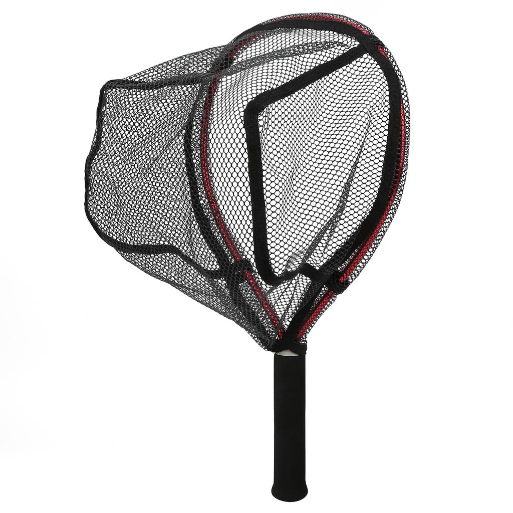 Fishing Net Bag Aluminium Alloy Handheld Diddlenet Lure Portable Small Hand Brailer(red )