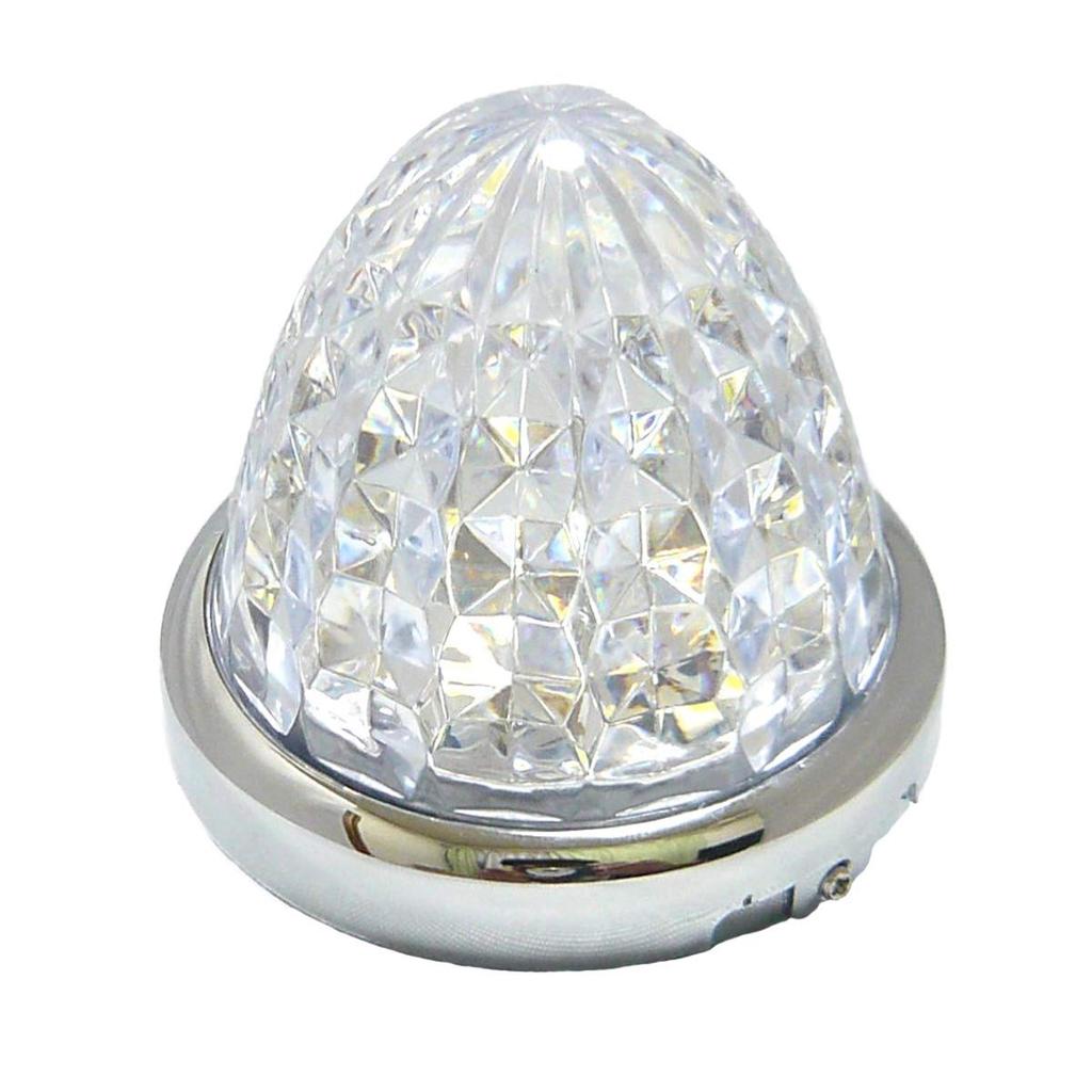 24В Светодиодный Маркерный Фонарь Боковой Маркер Хромированное Кольцо Принадлежности для Грузовиков Комплект из 2 шт. (красный)