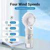 Handheld Mist Fan Portable USB Rechargeable Fan Four-Speed Wind Humidification Spray Hydration Face Steamer for Outdoor Travel