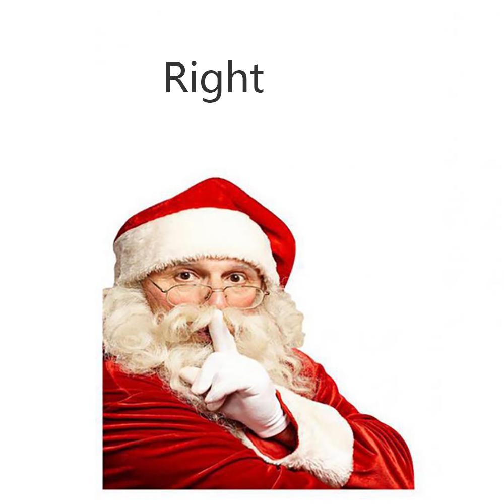 2PCS Santa Claus Christmas Funny PVC Decal Left&Right Car Side Window Sticker