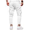 Men Thick Cargo Pants Drawstring Waist Warm Jogger Pants Autumn Winter