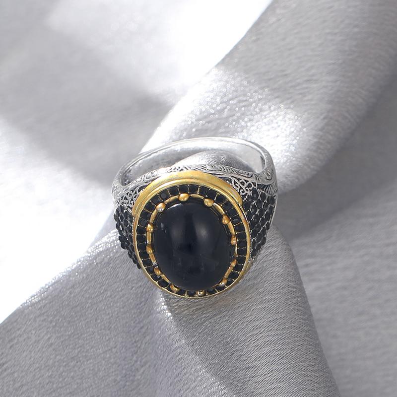 Модное мужское классическое золотое кольцо с роскошной инкрустацией зеленым камнем, кольца для мужчин, мужское обручальное кольцо, подарок на годовщину