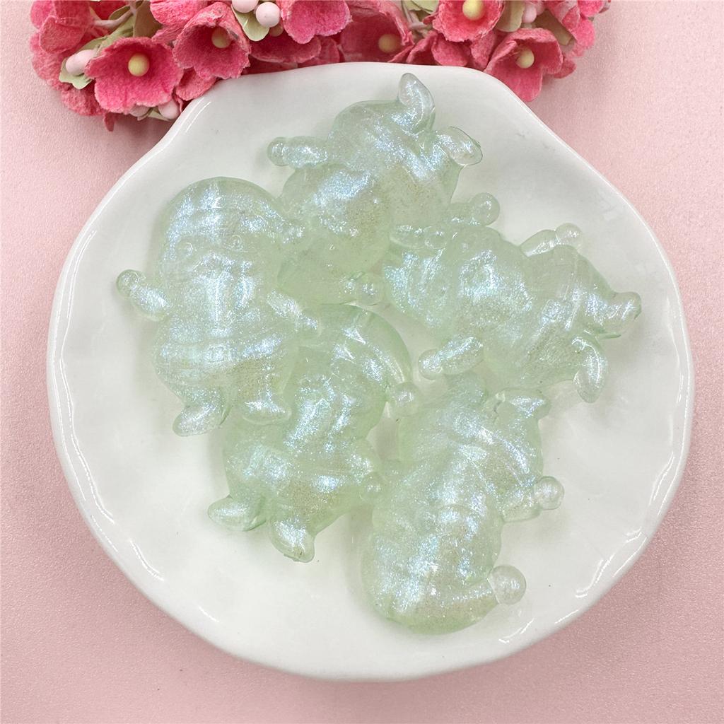 Home Party Supplies Beads Jewelry 5pcs 25*30mm DIY Jewelry Accessories Dwarfs Transparent Christmas For Bracelet Earring Making UV Colorful Acrylic