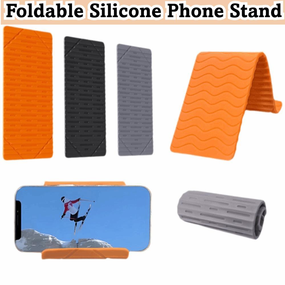 Portable Foldable Silicone Phone Stand Anti-Slip Smartphone Stand New Flexible Phone Stand  Office