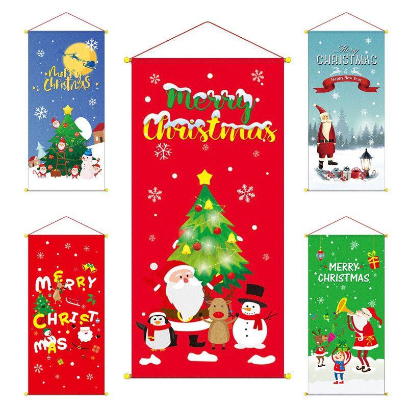 Рождественский подвесной флаг «Веселый Рождество» Декор Рождества Дом Улица Вечеринка Окно Декорация