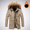 Winter Casual Men's Cotton-padded Clothing Medium and Long Washed Cotton-padded Clothing Casual Fashion Tooling Jacket