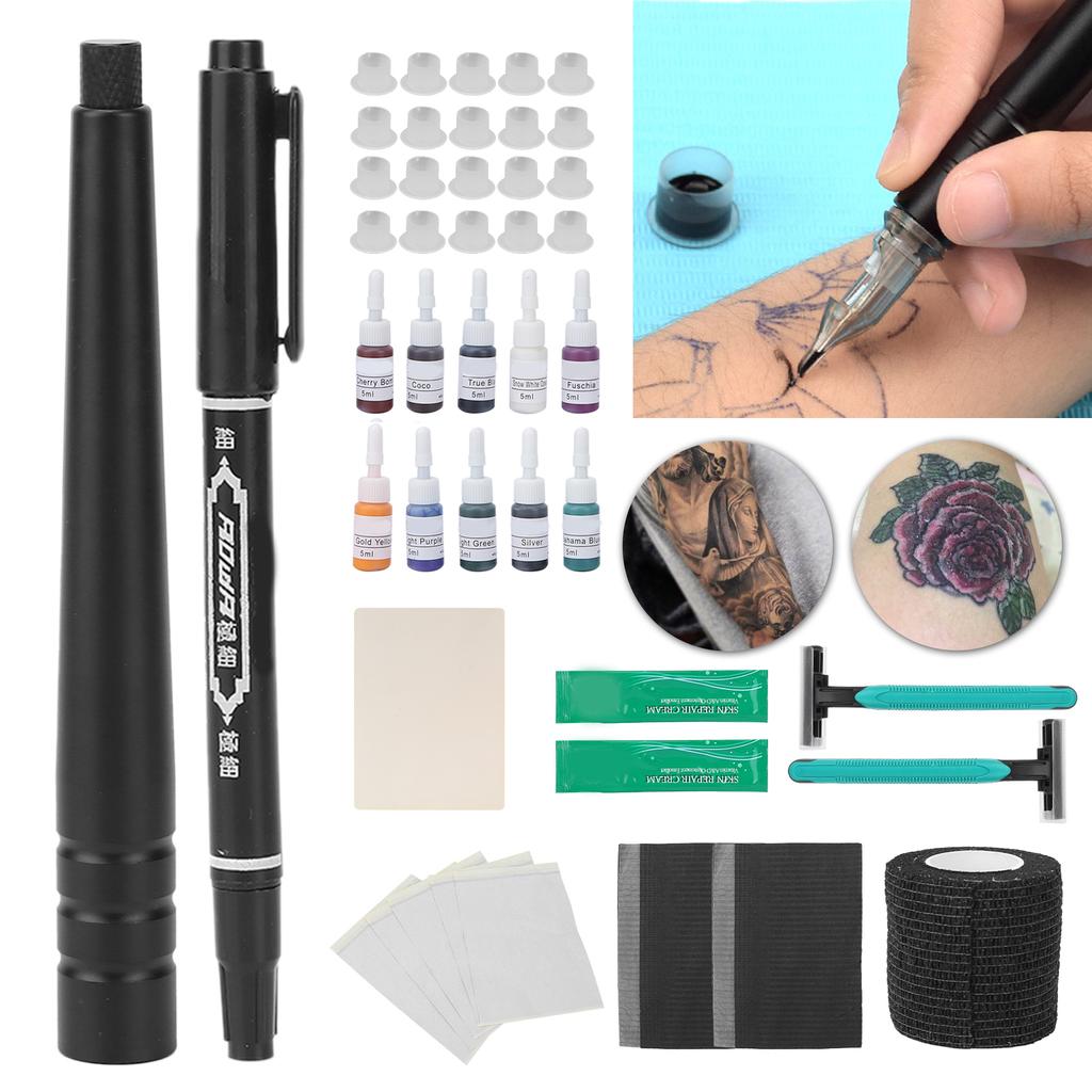 Традиционный набор для начинающих практиков татуировки своими руками игла для татуировки черный