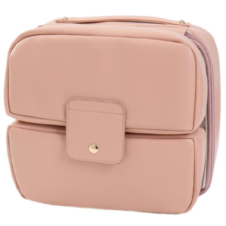 Practical PU Makeup Organizer Multiple Pockets Ergonomic Cosmetic Pouch Toiletry Storage Case for Women Travel Essential