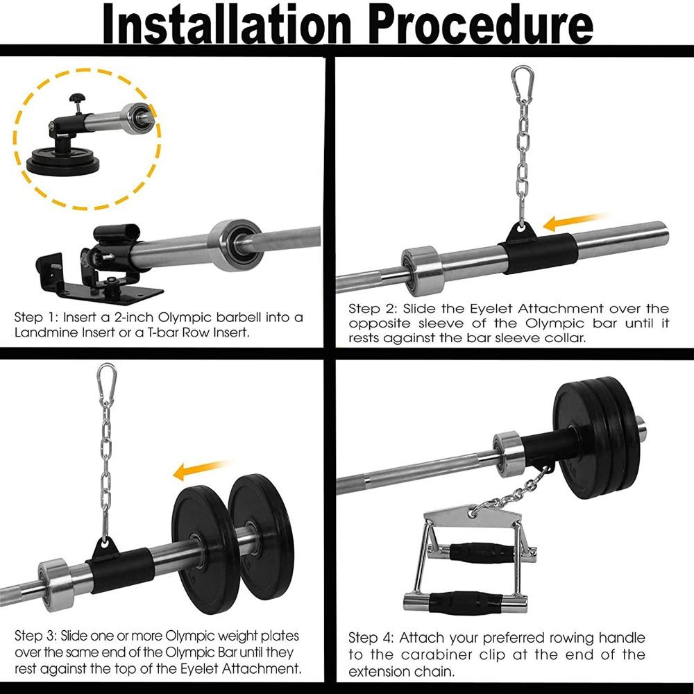 Solid Steel Landmine Attachment Post Insert Landmine Row Handle for Back Muscle Training