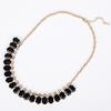 Fashion Murua Vivi Fashion Rhinestone Black Acrylic Gem Big Small Short Design Necklace Accessories