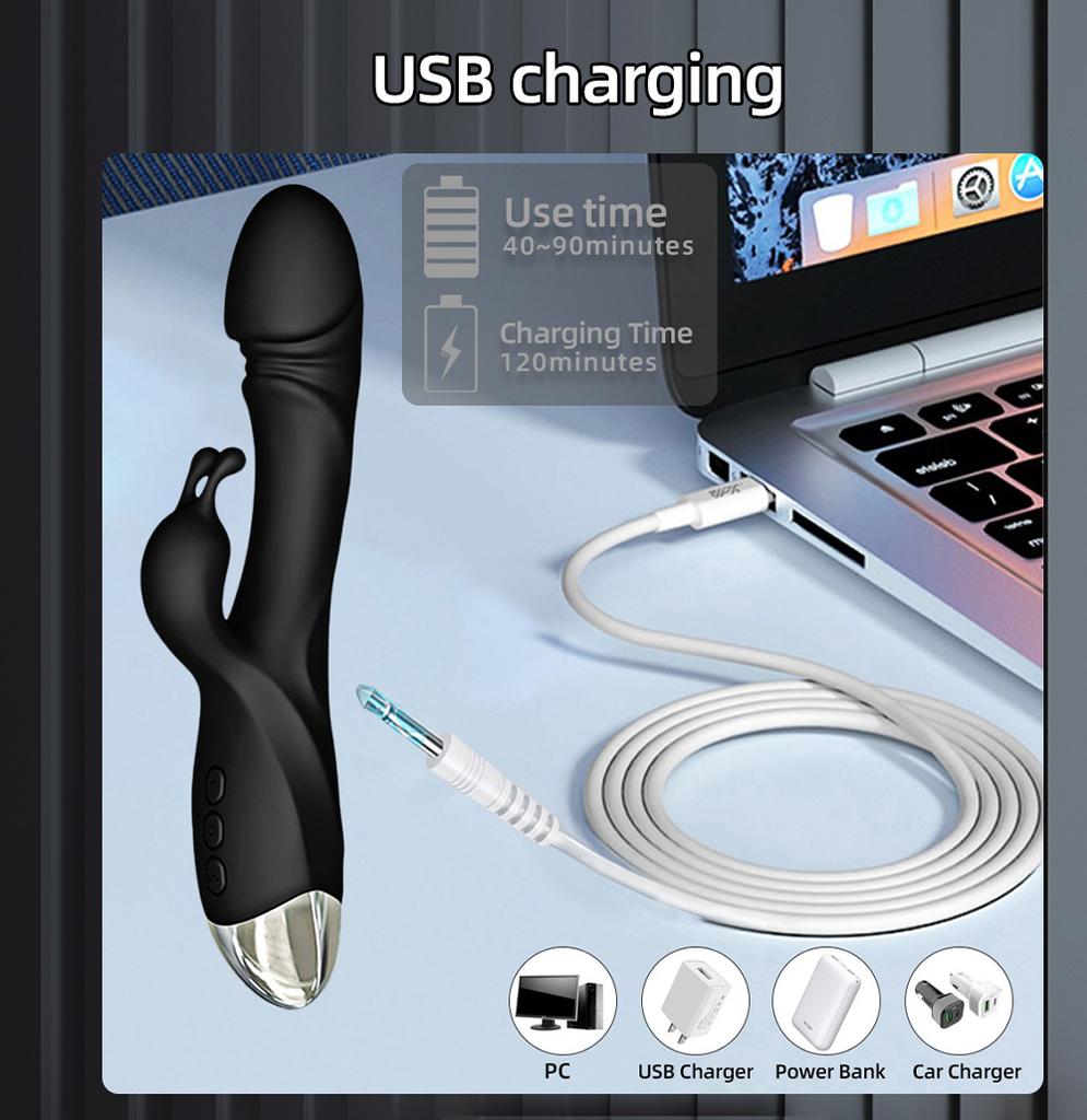 Вибратор-кролик для женщин, мощный стимулятор точки G, женский клитор, массажер для сосков влагалища, дилдо, бесшумная секс-игрушка для взрослых