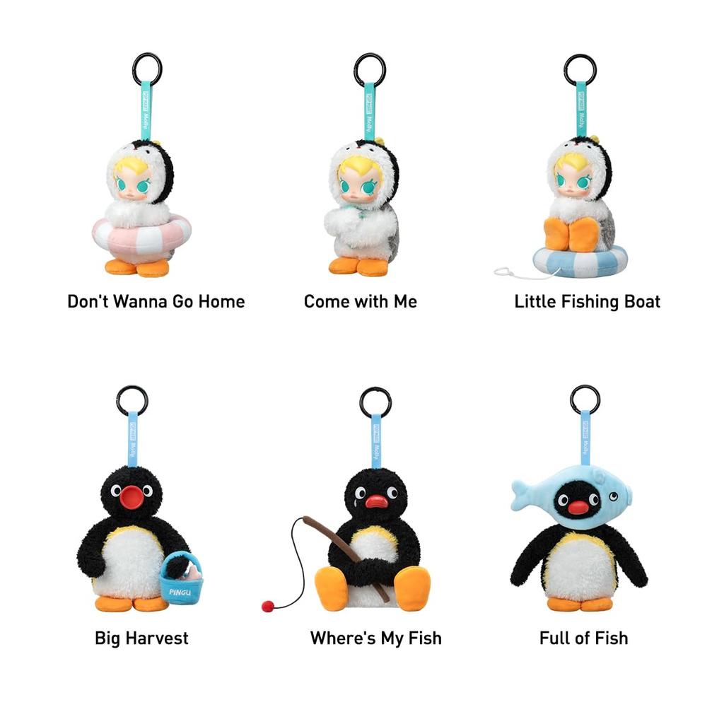 POP MART Малышка Молли Пингу Happy Fishing Series плюшевая подвеска Pop Mart Gacha Gacha Blind Box Фигурка Пластиковая модель Премиум игрушка ПВХ Мягкий винил Оригинал