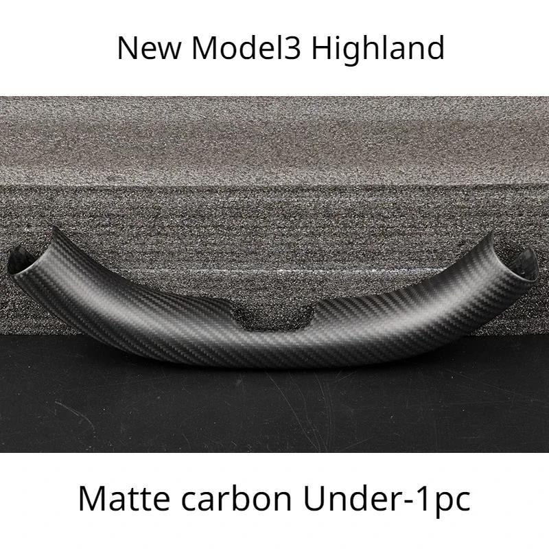 Для Tesla New Model 3 Highland 2024-24 аксессуары чехол на руль настоящее сухое углеродное волокно 3K240G декоративный чехол на руль