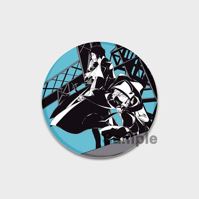 58 мм аниме булавка Bungo Stray Dogs нагрудные булавки Chuuya Ranpo Yosano акриловая брошь ручной работы из эпоксидной смолы значок ювелирный аксессуар для рубашки-сумки
