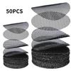 50 ШТ. Прокладка для цветочного горшка Керамическая Черная Непротекаемая Почва Сверхбольшой Диаметр Дышащая Защита от Насекомых Пластиковая Круглая Сетчатая Подкладка