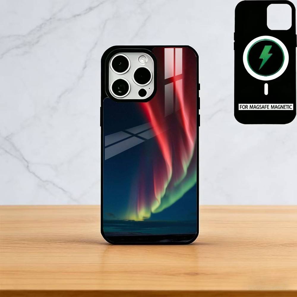 Премиальный чехол для телефона «Северное сияние» для iPhone 17, 16, 15, 14, 13, 12, 11 Plus, Pro, магнитный для Magsafe, беспроводная зарядка