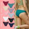 Women Waffle Cotton Panties 10 Solid Colors Sexy V-Waist Underwear for Female High Elasticity Women Brief Panties Bikini