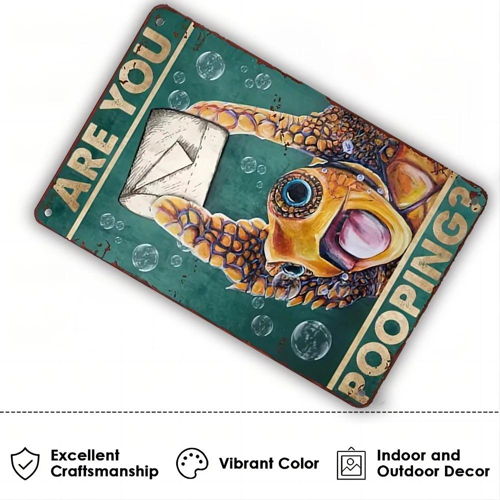 1 шт. Винтажная металлическая табличка для ванной комнаты, Жестяная табличка, Настенный декор для дома, ванной комнаты, туалета, 8x12 дюймов