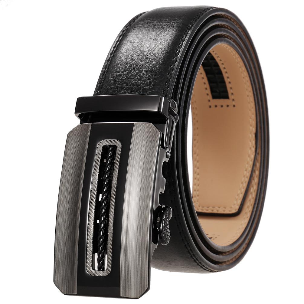 1Pcs Casual Men'S Belt, Fashion Casual Business Cowhide Belt, Automatic Buckle Belt Ly36-40 3688-1