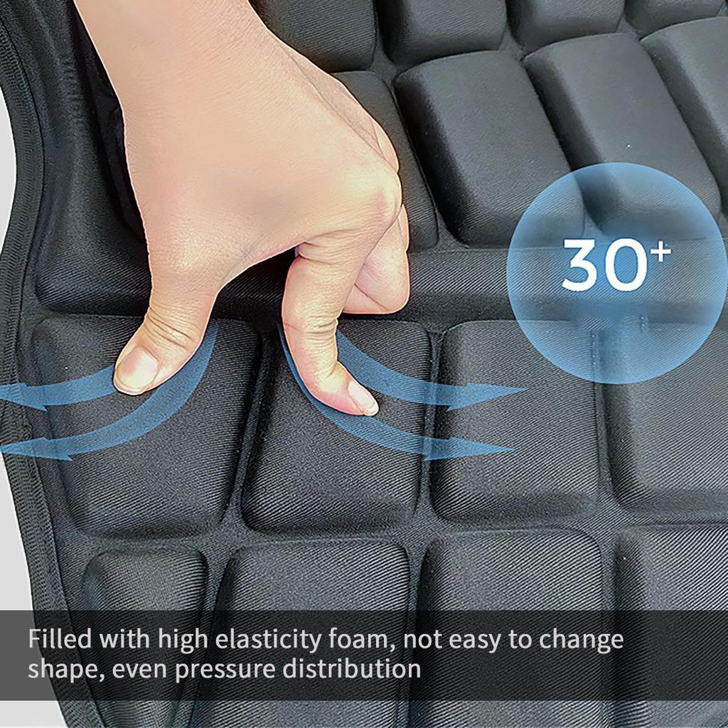 Universal Motorcycle Seat Cushion, Large Saddle Shape Motorcycle Seat Cover Shock Absorption & Breathable Seat Pad for Long Rides