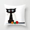 Lovely Cartoon Black Cat Cushion Cover Pillow Cover Sofa Car Home Decoration Room Decoration 45*45cm