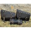 Leather Saddle Bags Motorcycle Bag Black Pannier Saddle Bags For Sportscasters Set Of Three Bags