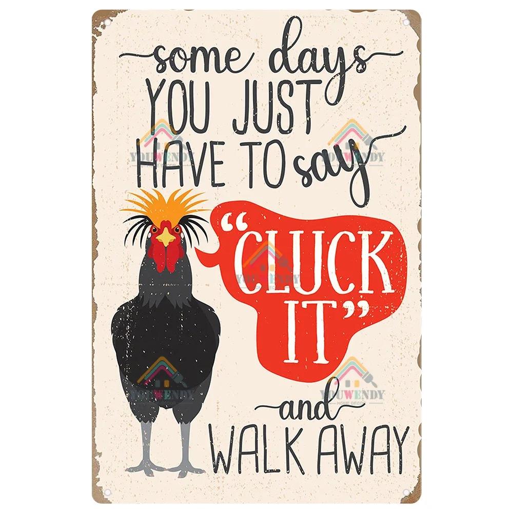 Retro Tin Sign I Love My Ladies Vintage Metal Sign, Funny Chicken Farm Decor, Farmhouse Sign, Country Decor, 7.9x11.8 Inch