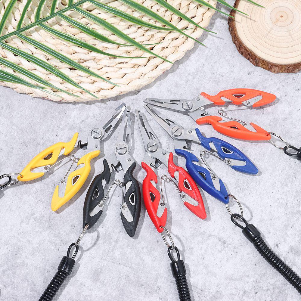 Multi-function with Lanyard Hook Removers Stainless Steel Scissor Bait Line Cutter Fishing Pliers