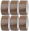 6 Rolls of Adhesive Tape (Brown) For Parcels, Cartons, Postage, Moving | Adhesive Package and Packaging Tape[J118]