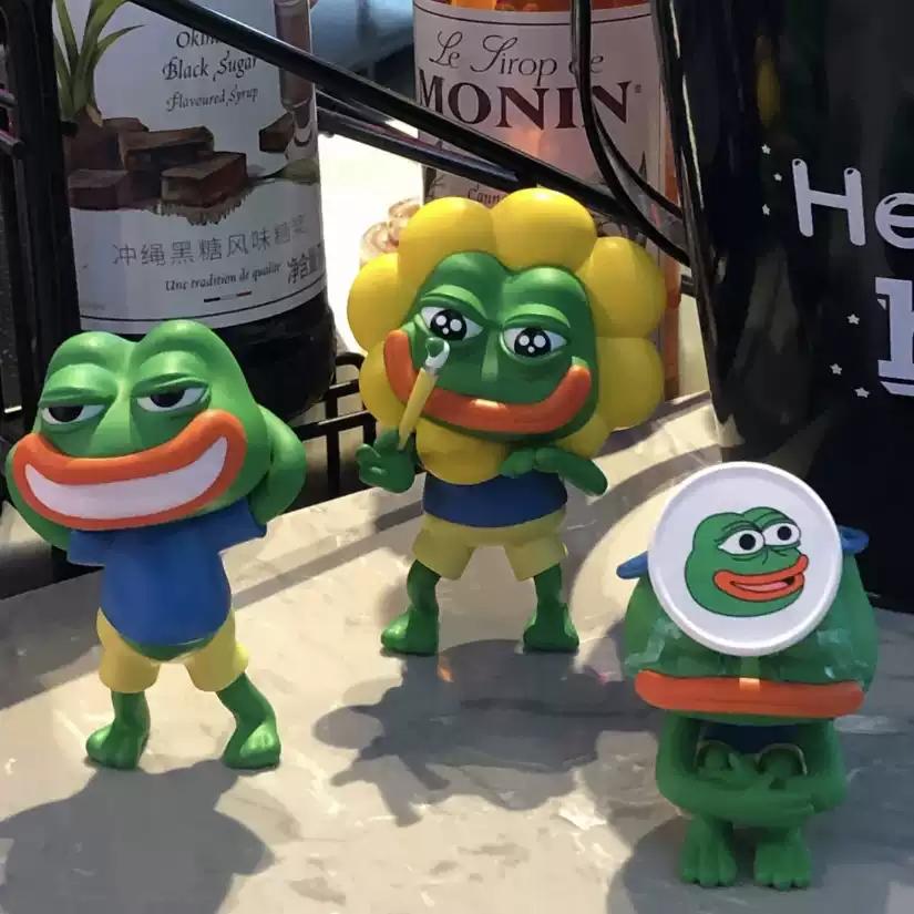 Sad Frog Krypton Gold Player Blind Box Pepe Lonely Frog Ornaments Hand-Made Dolls Around The Tide To Play Gifts Boys Niche Gifts