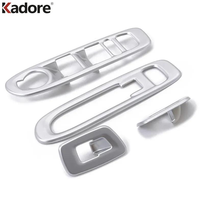 Car Inner Door Armrest Window Lift Switch Button Panel Cover Trim For Jeep Compass 2017- Matte Interior Accessories