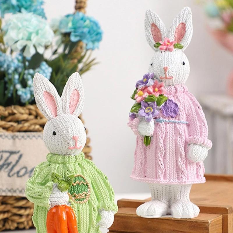 1 шт. смоляная милая морковка Ins кролик весенний кролик подвеска животное модель пасхальные украшения