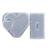 2PCS/Set DIY Dual Love Hearts with Base Casting Silicone Mold Crystal Epoxy Resin Craft Mould  Home Desktop Decoration Ornament Making Tools
