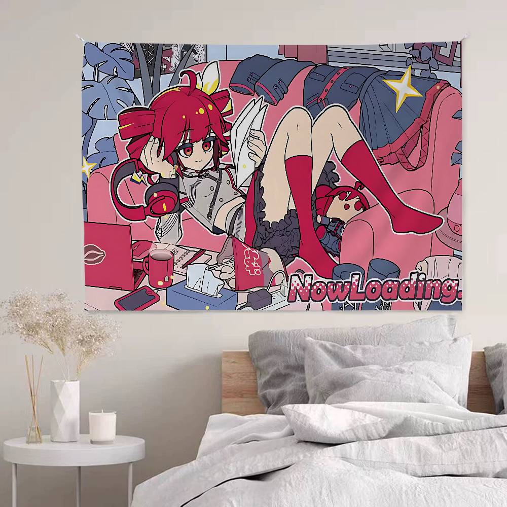 Popular Singer Kasanes Teto Chart Tapestry Art Science Fiction Room Home Decor Cheap Hippie Wall Hanging