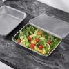 Stainless Steel Food Containers with Lids Rectangle Meal Prep Container for Fridge Storage Kitchen Tray Leak-Proof Bacon Salad Cheese