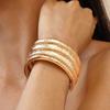 Metal Wide Open Bangle Europe American Style Exaggerated Bracelet Exaggerated Cuff Bangles  Girls